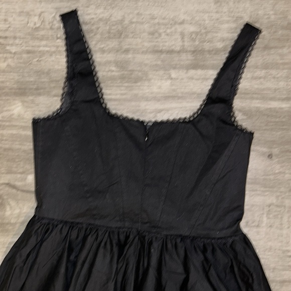 WAYF Lace Trim Stretch Cotton Midi Dress - Picture 9 of 12